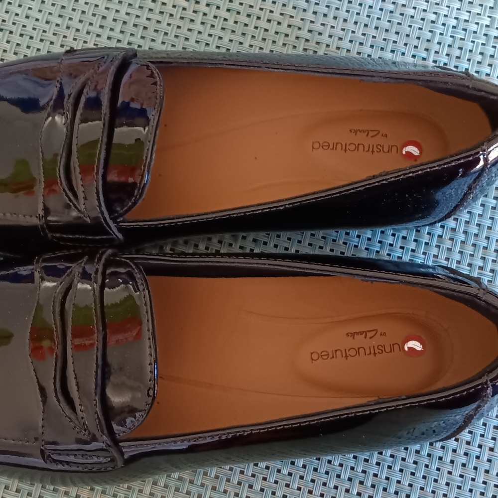 Clark's patent leather shoes